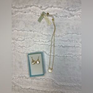 Naia Petite Necklace 16" Pearlescent & Earring Set